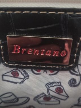 Brentano Women’s Black Trim Printed Tote Bag - Brentano